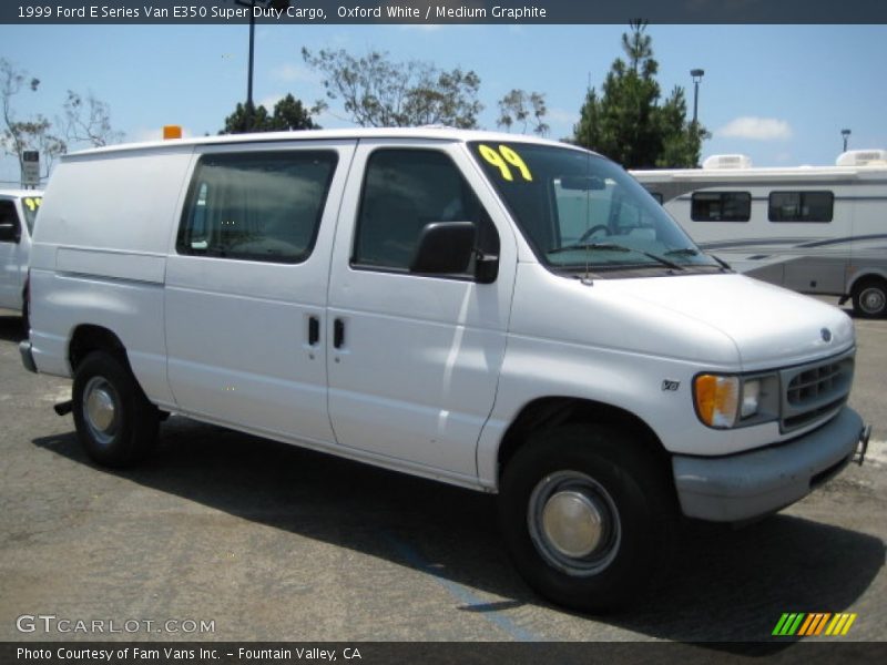 Oxford White / Medium Graphite 1999 Ford E Series Van E350 Super Duty Cargo