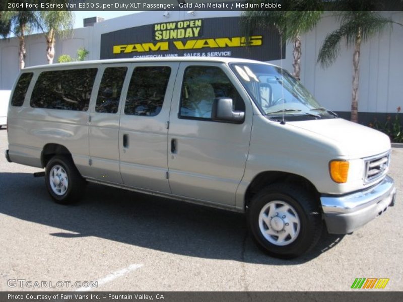 Gold Ash Metallic / Medium Pebble 2004 Ford E Series Van E350 Super Duty XLT Passenger