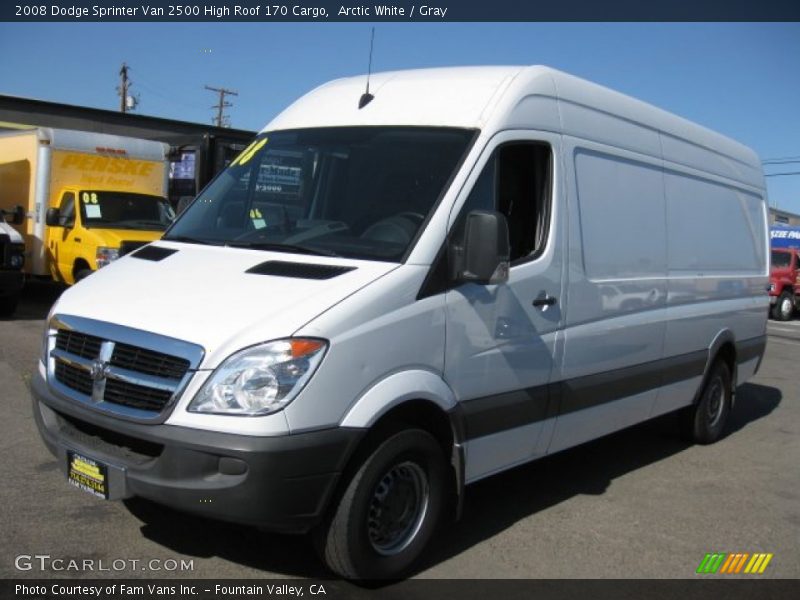 Arctic White / Gray 2008 Dodge Sprinter Van 2500 High Roof 170 Cargo