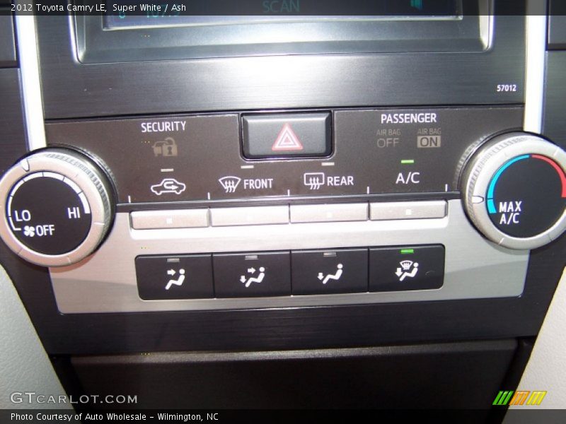 Super White / Ash 2012 Toyota Camry LE