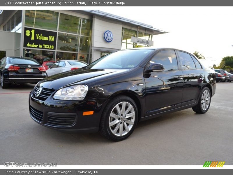 Black / Cornsilk Beige 2010 Volkswagen Jetta Wolfsburg Edition Sedan