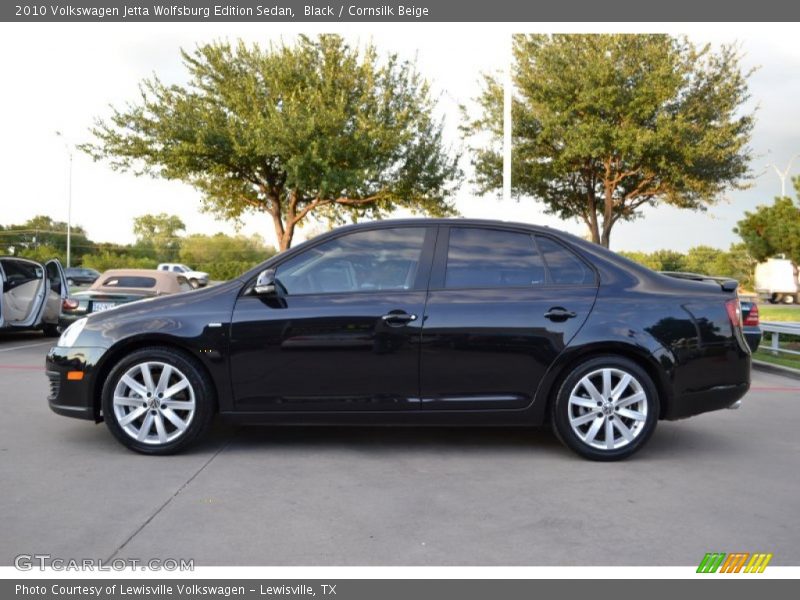Black / Cornsilk Beige 2010 Volkswagen Jetta Wolfsburg Edition Sedan