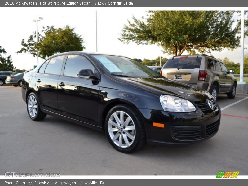 Black / Cornsilk Beige 2010 Volkswagen Jetta Wolfsburg Edition Sedan