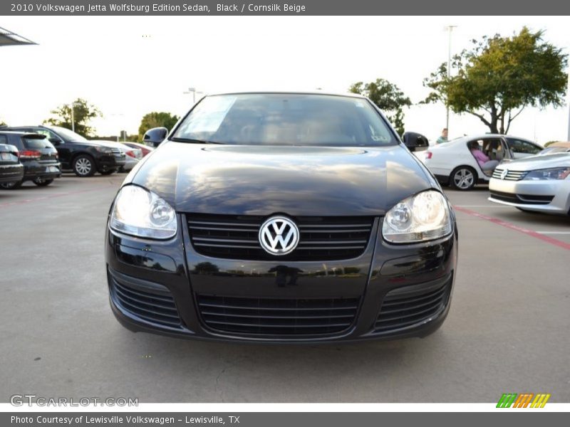 Black / Cornsilk Beige 2010 Volkswagen Jetta Wolfsburg Edition Sedan