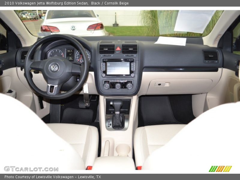 Black / Cornsilk Beige 2010 Volkswagen Jetta Wolfsburg Edition Sedan