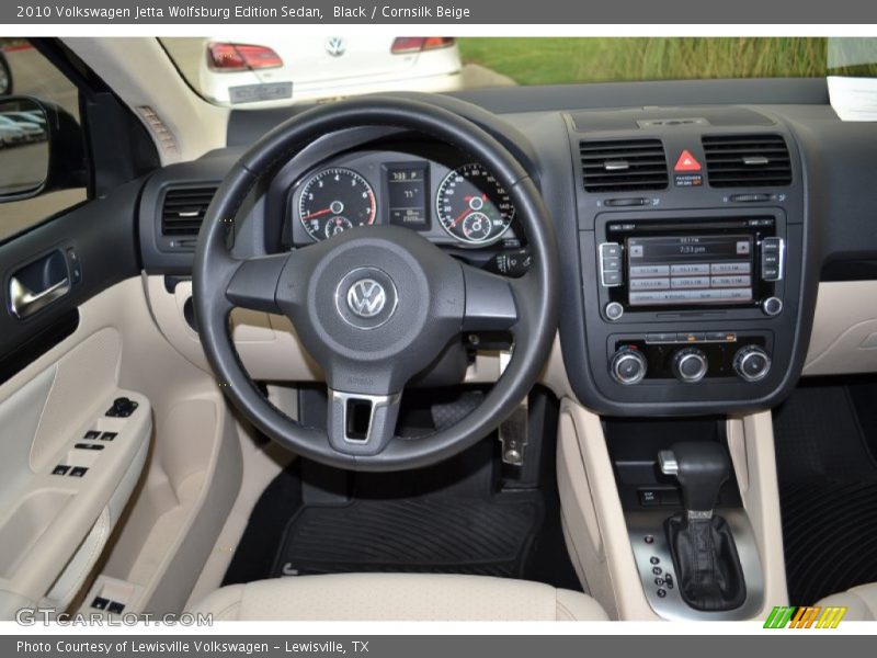 Black / Cornsilk Beige 2010 Volkswagen Jetta Wolfsburg Edition Sedan