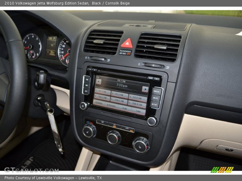 Black / Cornsilk Beige 2010 Volkswagen Jetta Wolfsburg Edition Sedan
