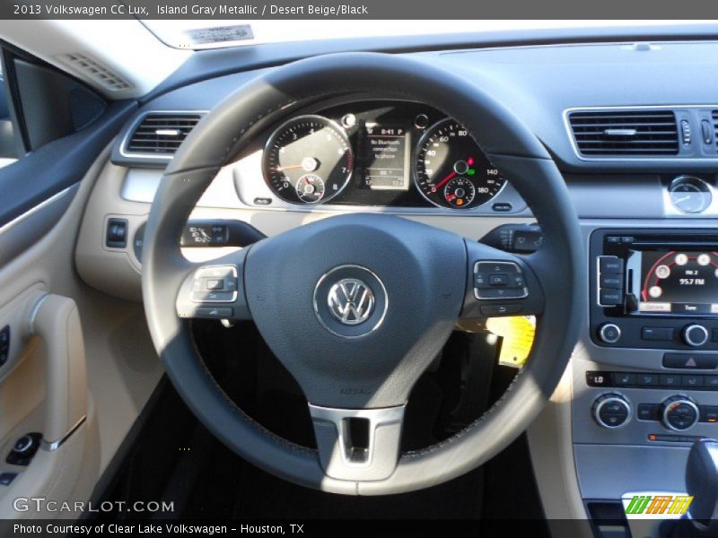 Island Gray Metallic / Desert Beige/Black 2013 Volkswagen CC Lux