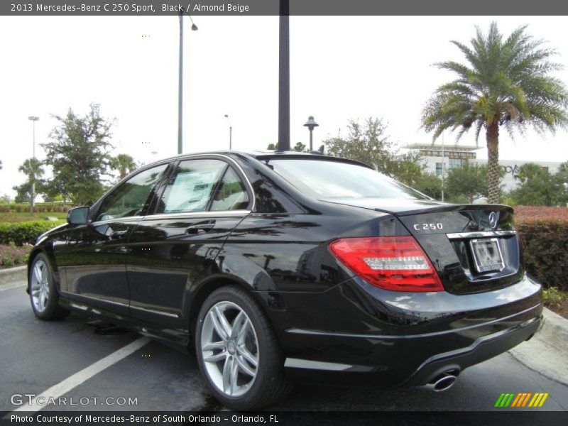 Black / Almond Beige 2013 Mercedes-Benz C 250 Sport