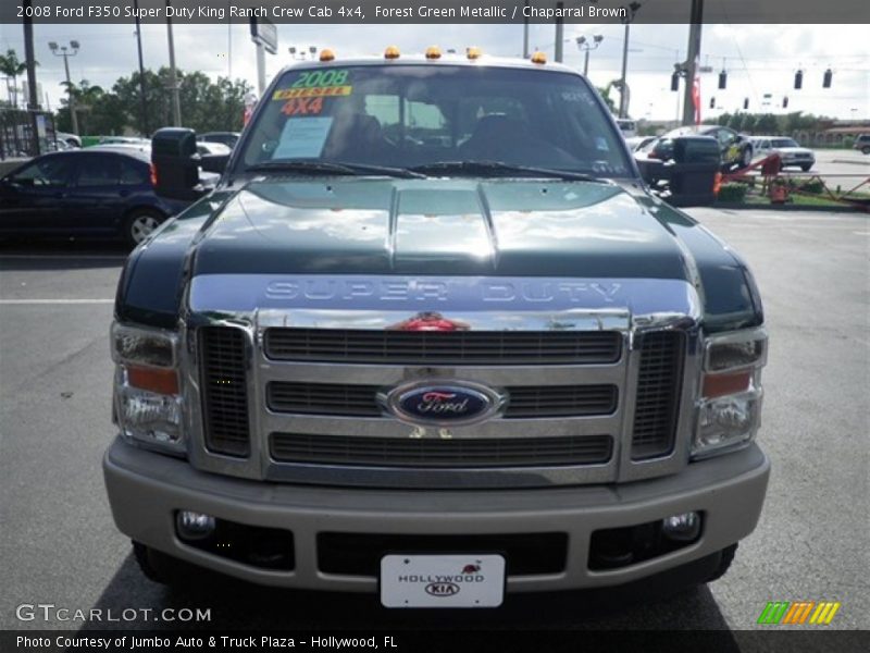Forest Green Metallic / Chaparral Brown 2008 Ford F350 Super Duty King Ranch Crew Cab 4x4