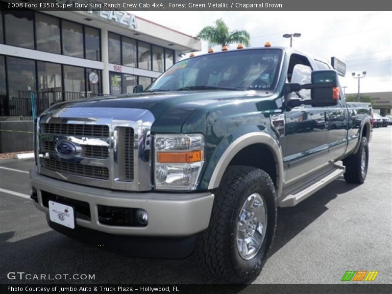 Forest Green Metallic / Chaparral Brown 2008 Ford F350 Super Duty King Ranch Crew Cab 4x4