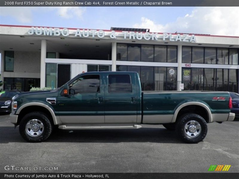 Forest Green Metallic / Chaparral Brown 2008 Ford F350 Super Duty King Ranch Crew Cab 4x4