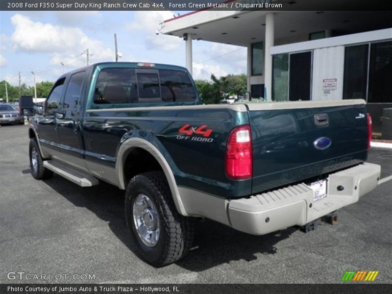 Forest Green Metallic / Chaparral Brown 2008 Ford F350 Super Duty King Ranch Crew Cab 4x4