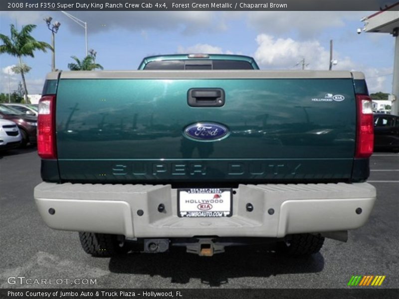 Forest Green Metallic / Chaparral Brown 2008 Ford F350 Super Duty King Ranch Crew Cab 4x4