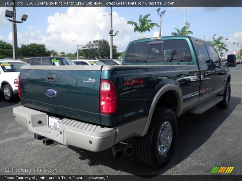 Forest Green Metallic / Chaparral Brown 2008 Ford F350 Super Duty King Ranch Crew Cab 4x4