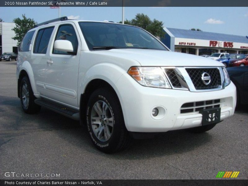 Avalanche White / Cafe Latte 2010 Nissan Pathfinder SE