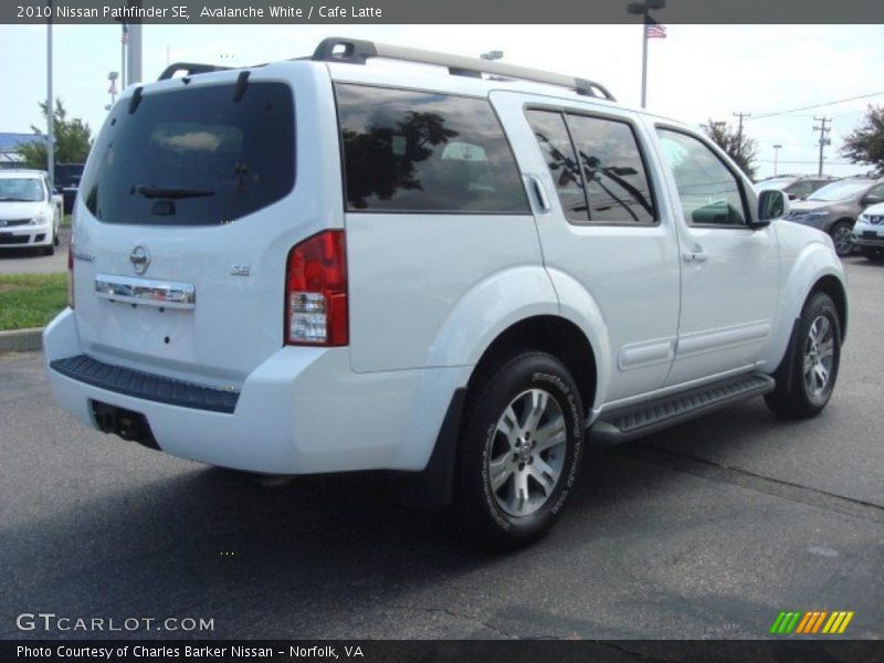 Avalanche White / Cafe Latte 2010 Nissan Pathfinder SE