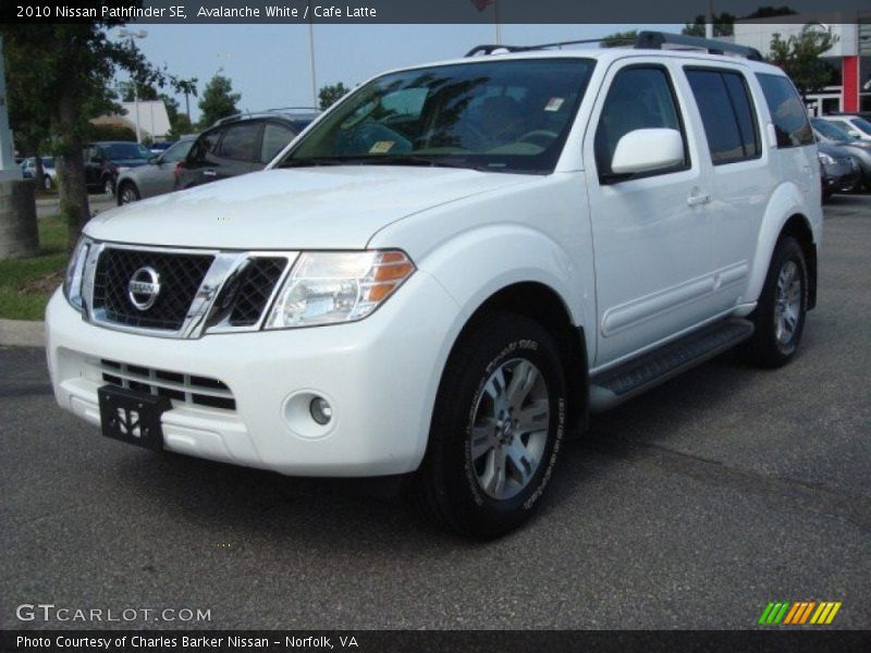 Avalanche White / Cafe Latte 2010 Nissan Pathfinder SE