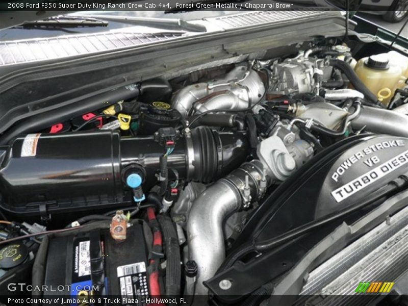 Forest Green Metallic / Chaparral Brown 2008 Ford F350 Super Duty King Ranch Crew Cab 4x4