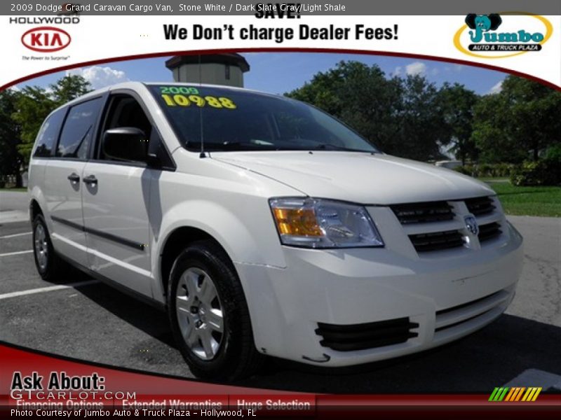 Stone White / Dark Slate Gray/Light Shale 2009 Dodge Grand Caravan Cargo Van
