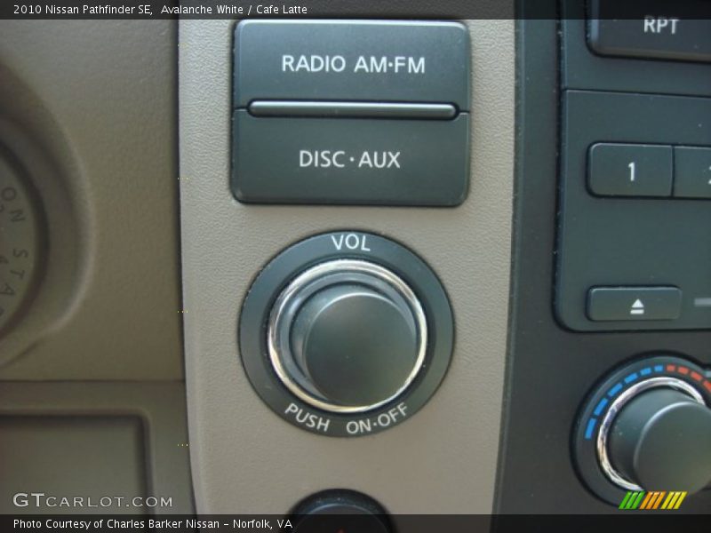 Avalanche White / Cafe Latte 2010 Nissan Pathfinder SE