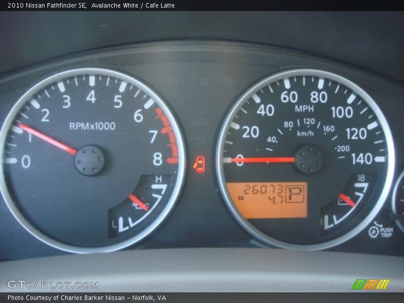 Avalanche White / Cafe Latte 2010 Nissan Pathfinder SE