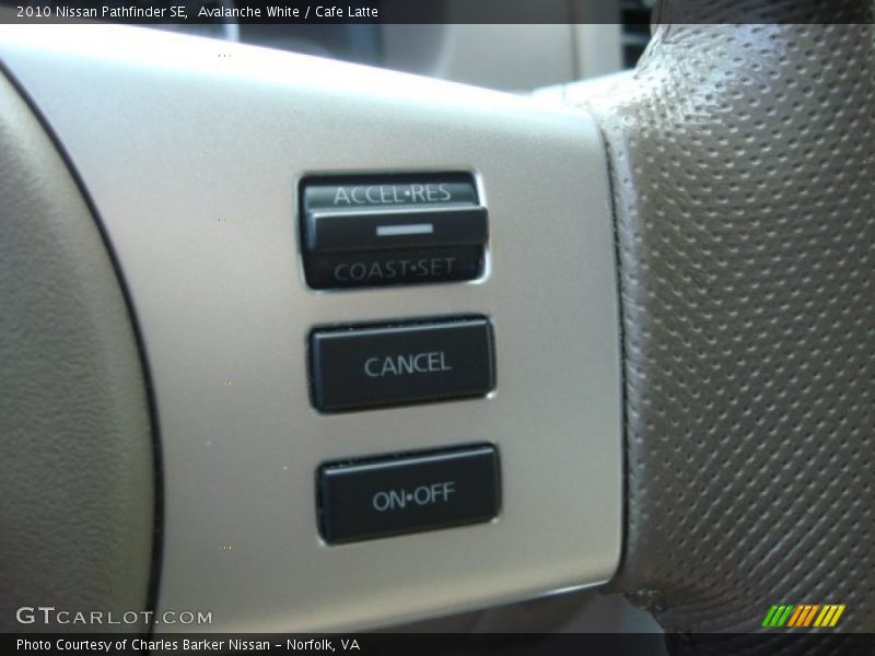 Avalanche White / Cafe Latte 2010 Nissan Pathfinder SE