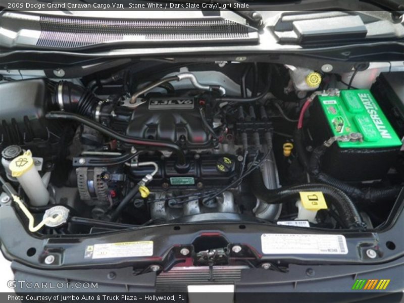 Stone White / Dark Slate Gray/Light Shale 2009 Dodge Grand Caravan Cargo Van
