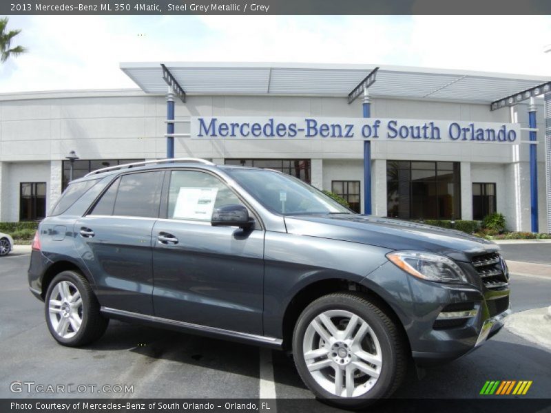 Steel Grey Metallic / Grey 2013 Mercedes-Benz ML 350 4Matic