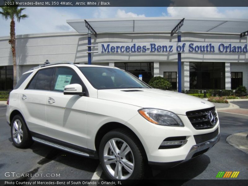 Arctic White / Black 2013 Mercedes-Benz ML 350 4Matic