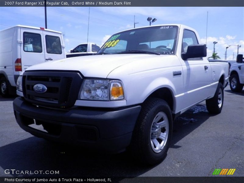 Oxford White / Medium Dark Flint 2007 Ford Ranger XLT Regular Cab