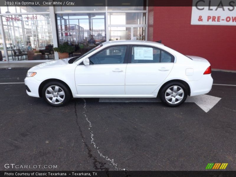 Clear White / Gray 2010 Kia Optima LX