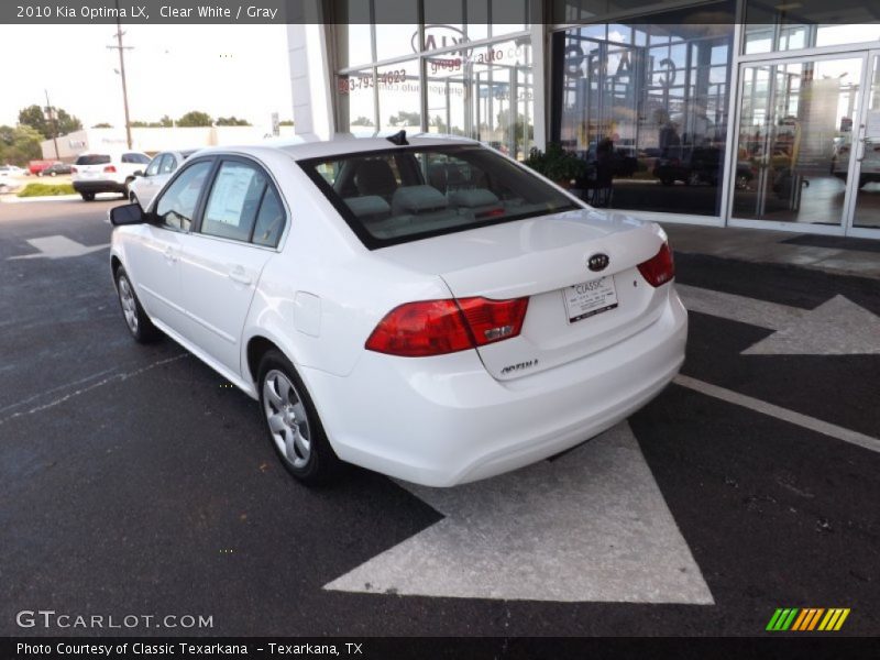 Clear White / Gray 2010 Kia Optima LX