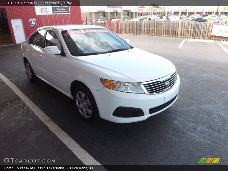 Clear White / Gray 2010 Kia Optima LX