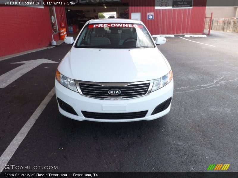 Clear White / Gray 2010 Kia Optima LX