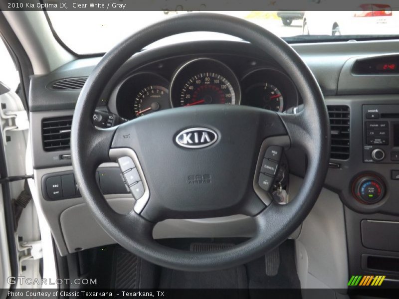 Clear White / Gray 2010 Kia Optima LX