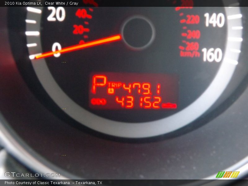 Clear White / Gray 2010 Kia Optima LX