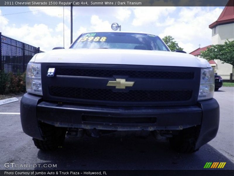 Summit White / Dark Titanium 2011 Chevrolet Silverado 1500 Regular Cab 4x4