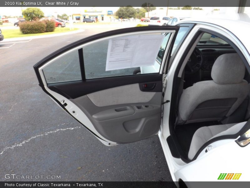 Clear White / Gray 2010 Kia Optima LX