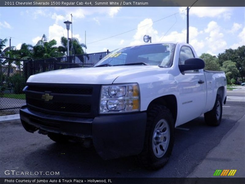 Summit White / Dark Titanium 2011 Chevrolet Silverado 1500 Regular Cab 4x4