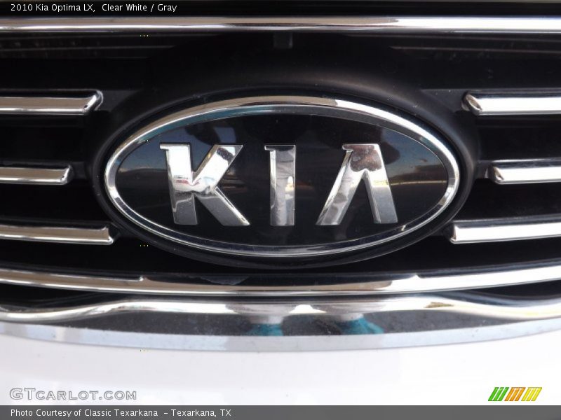 Clear White / Gray 2010 Kia Optima LX