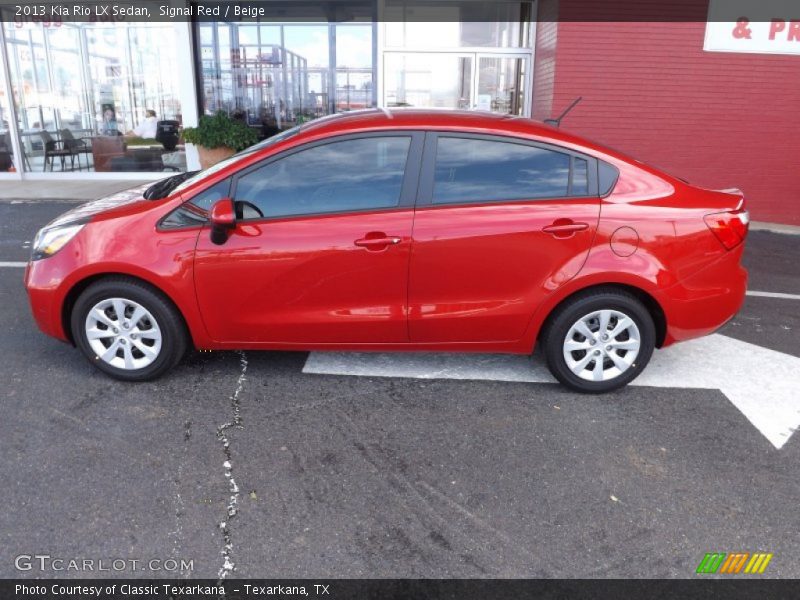 Signal Red / Beige 2013 Kia Rio LX Sedan