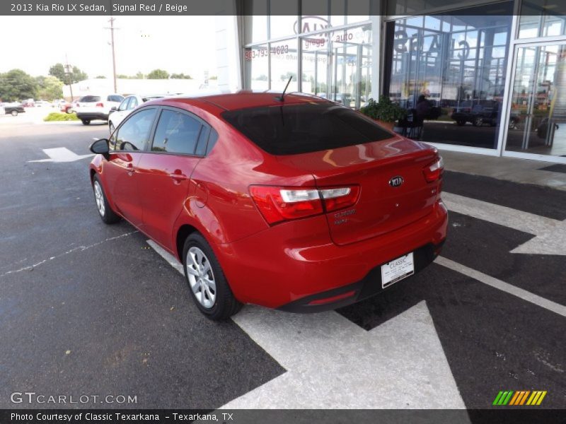 Signal Red / Beige 2013 Kia Rio LX Sedan