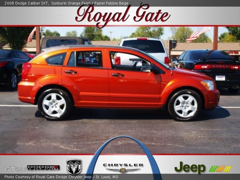 Sunburst Orange Pearl / Pastel Pebble Beige 2008 Dodge Caliber SXT