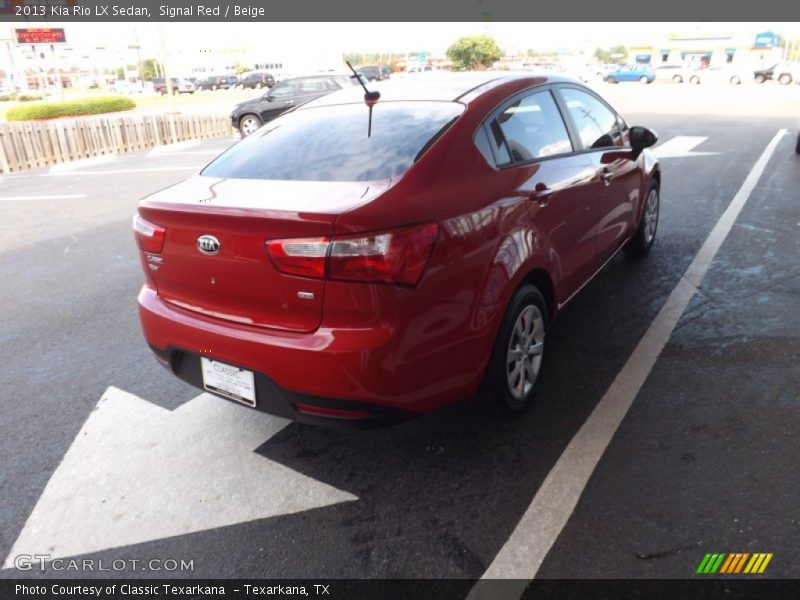 Signal Red / Beige 2013 Kia Rio LX Sedan