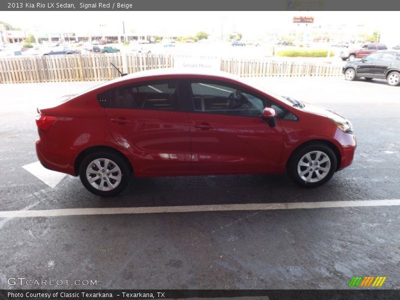 Signal Red / Beige 2013 Kia Rio LX Sedan