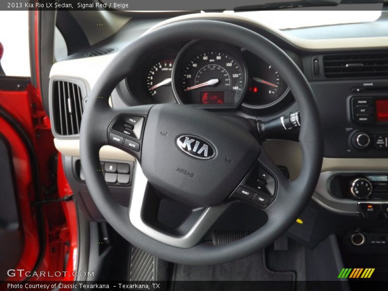 Signal Red / Beige 2013 Kia Rio LX Sedan