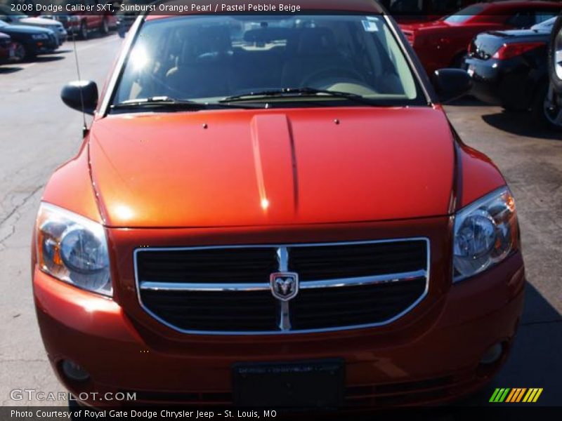 Sunburst Orange Pearl / Pastel Pebble Beige 2008 Dodge Caliber SXT