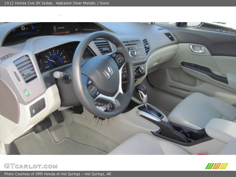 Alabaster Silver Metallic / Stone 2012 Honda Civic EX Sedan