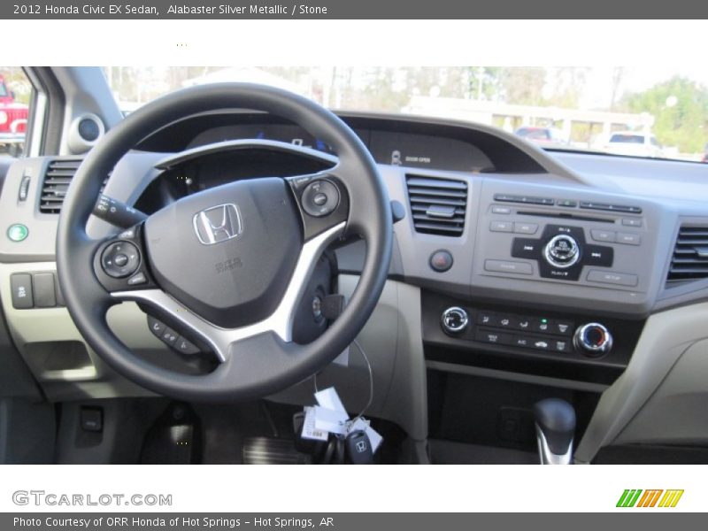 Alabaster Silver Metallic / Stone 2012 Honda Civic EX Sedan